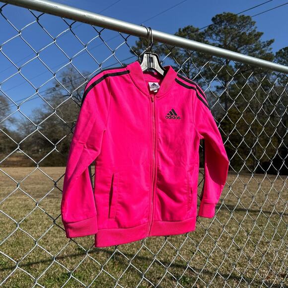 Adidas Neon Pink Zip Up Track Jacket - Picture 4 of 9